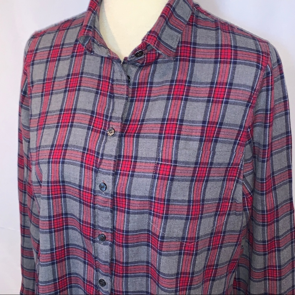 J. Crew Factory The Perfect Shirt Plaid Flannel - Picture 9 of 12